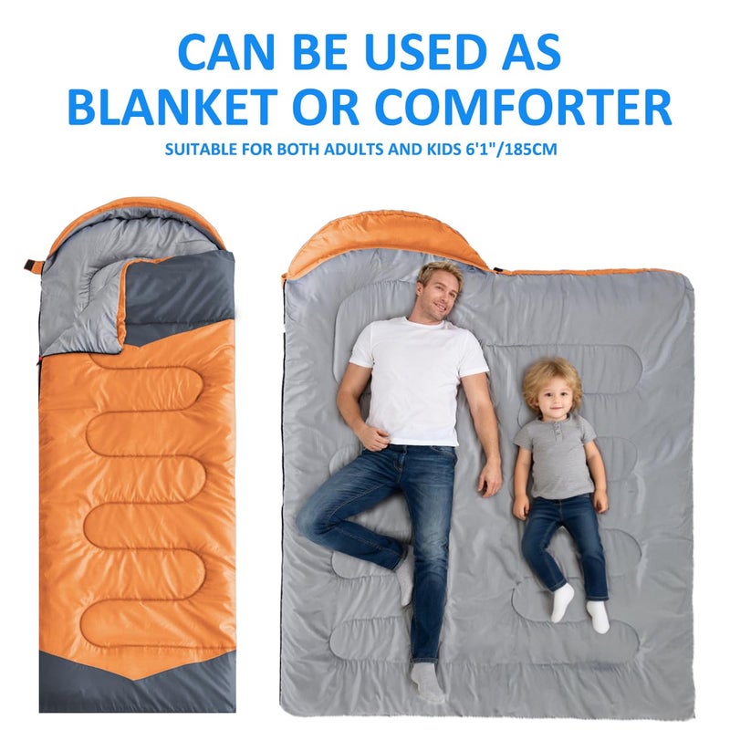 oaskys Camping Sleeping Bag - 3 Season Warm & Cool Weather - Summer Spring Fall Lightweight Waterproof for Adults Kids - Camping Gear Equipment, Traveling, and Outdoors - Image 3